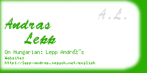 andras lepp business card